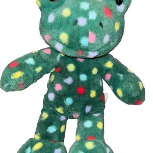 Build A Bear BAB Jolly Jumps Frog Toad Holiday Green Polka Dot Stuffed Animal